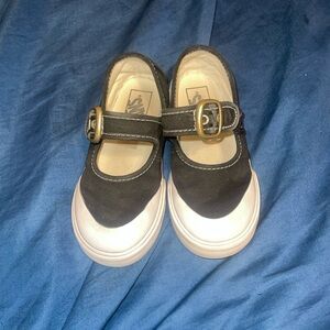 Black and white Mary Jane vans toddler 9.5